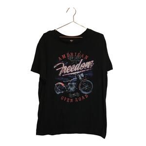 Celebrate patriotic American freedom open road motorcycle t shirt size XL